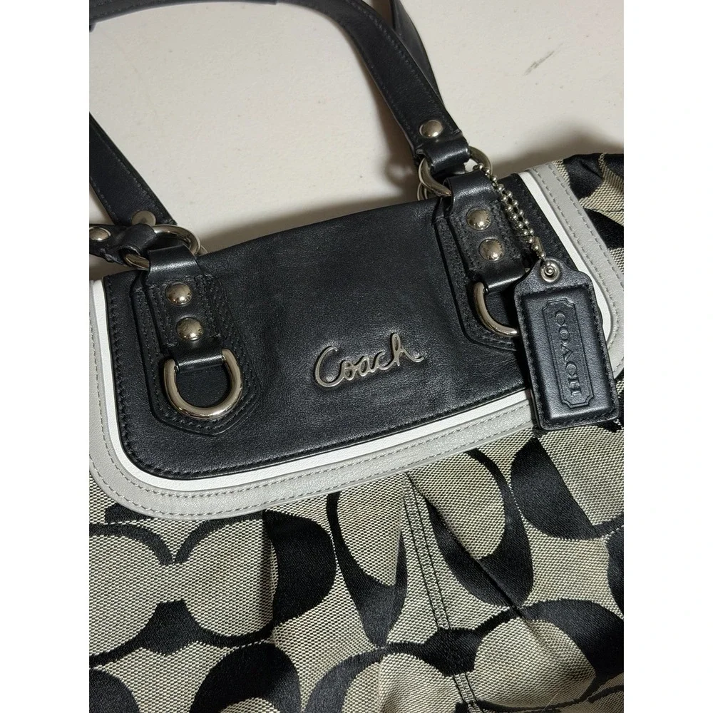 Coach Ashley signature Carryall  Black and Gray